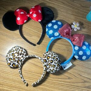 Disney Parks Minnie ears bundle of 3
